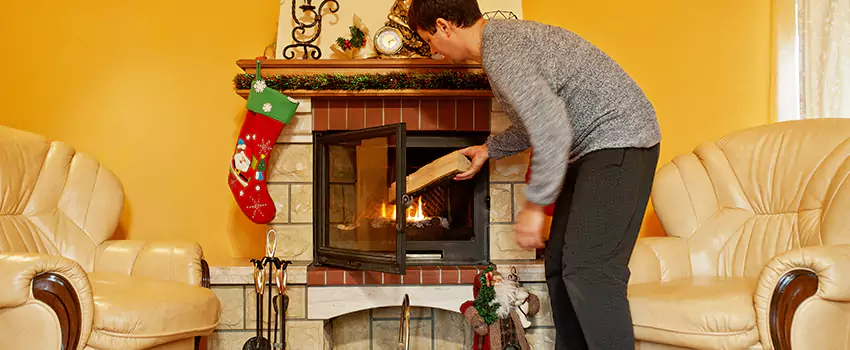 Rusted Metal Fireplace Restoration in Tumwater, Washington